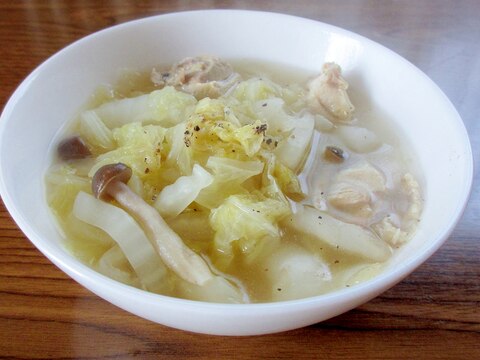 白菜たっぷり生姜スープ